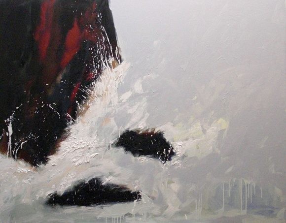 Cuadro "El Hierro" 33.
114 x 146 cm. Óleo sobre lienzo. 2008".  
114 x 146 cm. Óleo sobre lienzo. 2008